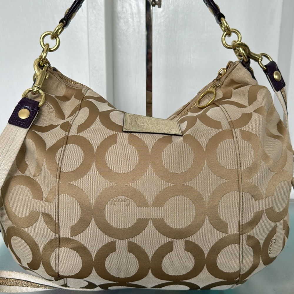 Coach Vintage Jazzy Poppy Glamour Signature Crossbody Hobo - Picture 5 of 16